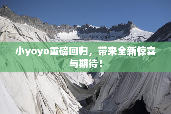 小yoyo重磅回归，带来全新惊喜与期待！