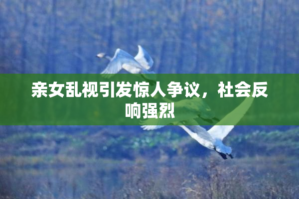 亲女乱视引发惊人争议，社会反响强烈