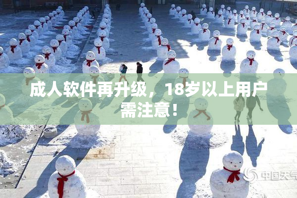 成人软件再升级，18岁以上用户需注意！