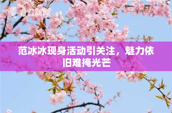 范冰冰现身活动引关注，魅力依旧难掩光芒