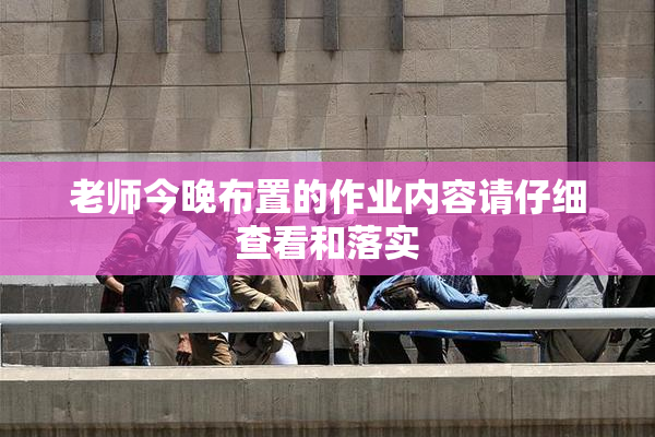 老师今晚布置的作业内容请仔细查看和落实