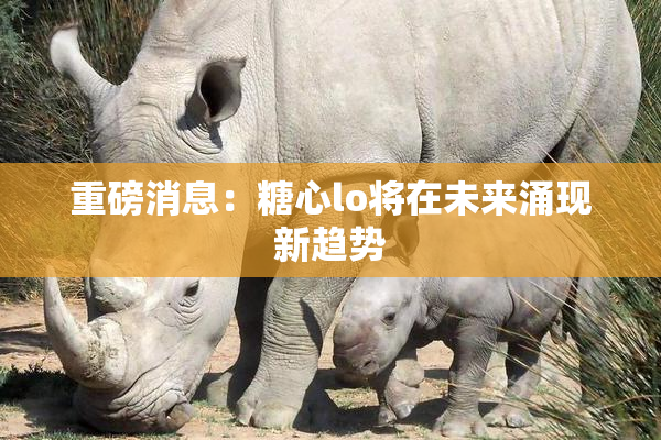 重磅消息：糖心lo将在未来涌现新趋势