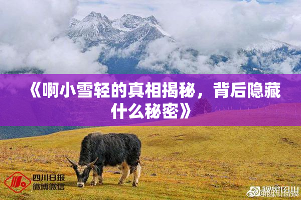 《啊小雪轻的真相揭秘，背后隐藏什么秘密》