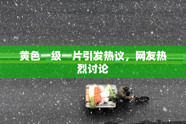 黄色一级一片引发热议，网友热烈讨论