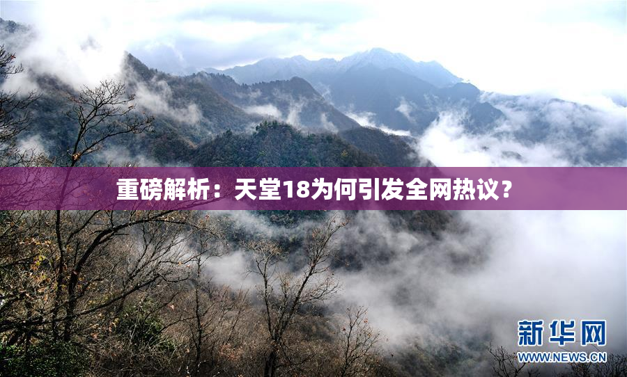 重磅解析：天堂18为何引发全网热议？