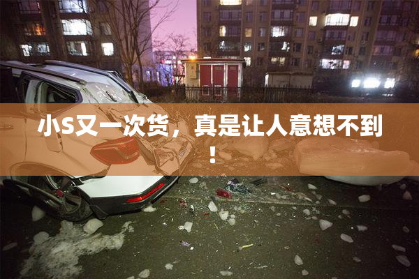 小S又一次货，真是让人意想不到！