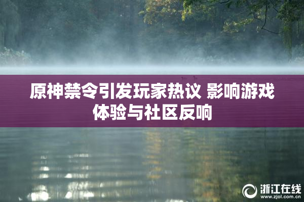 原神禁令引发玩家热议 影响游戏体验与社区反响