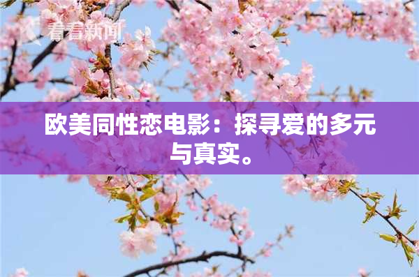欧美同性恋电影：探寻爱的多元与真实。