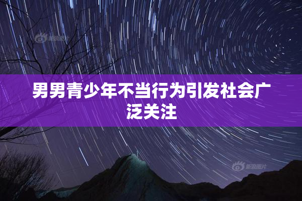 男男青少年不当行为引发社会广泛关注