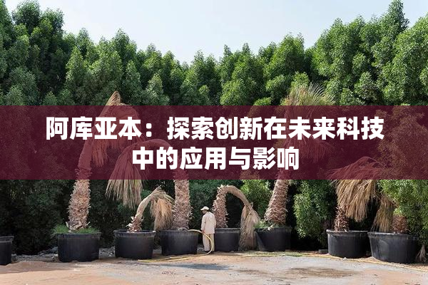 阿库亚本：探索创新在未来科技中的应用与影响