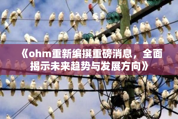 《ohm重新编撰重磅消息，全面揭示未来趋势与发展方向》