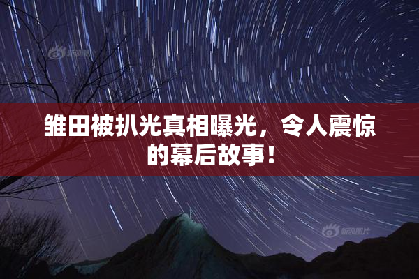 雏田被扒光真相曝光，令人震惊的幕后故事！