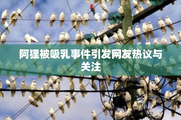 阿狸被吸乳事件引发网友热议与关注