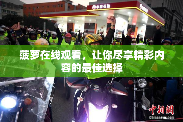 菠萝在线观看，让你尽享精彩内容的最佳选择