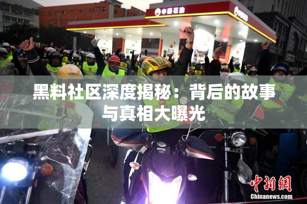 黑料社区深度揭秘：背后的故事与真相大曝光