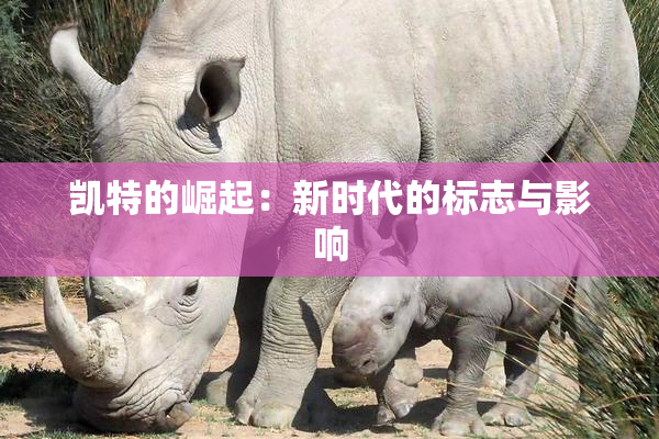 凯特的崛起：新时代的标志与影响