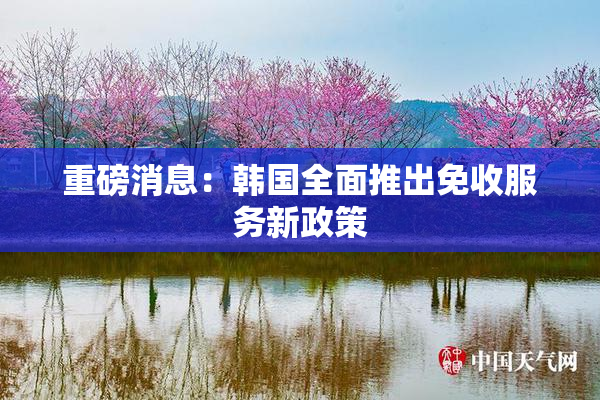重磅消息：韩国全面推出免收服务新政策