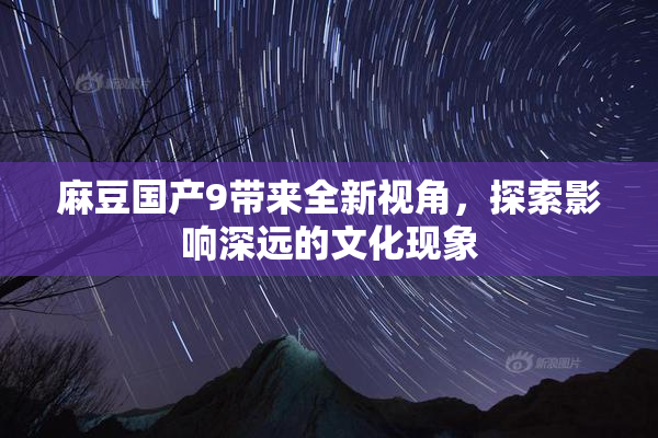 麻豆国产9带来全新视角，探索影响深远的文化现象