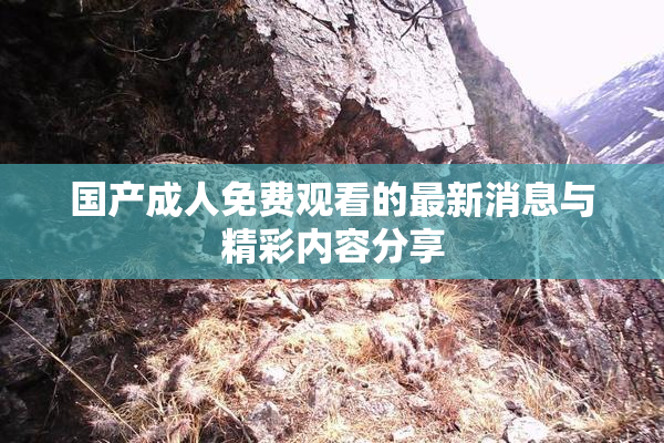 国产成人免费观看的最新消息与精彩内容分享