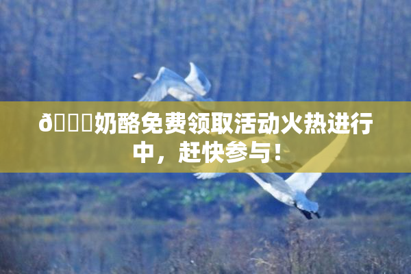 🔞奶酪免费领取活动火热进行中，赶快参与！