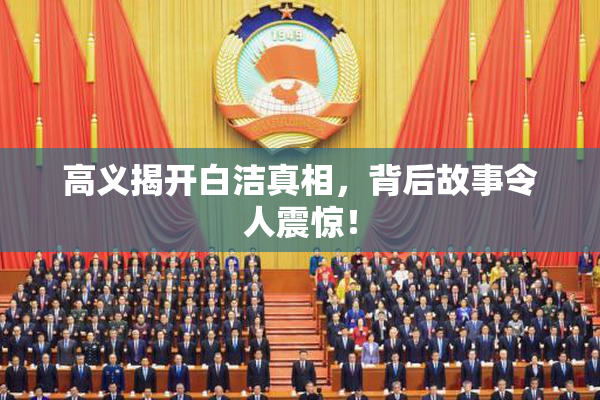 高义揭开白洁真相，背后故事令人震惊！