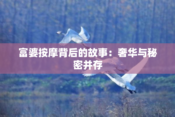 富婆按摩背后的故事：奢华与秘密并存