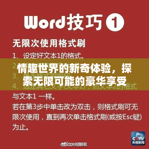 情趣世界的新奇体验，探索无限可能的豪华享受