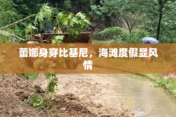 蕾娜身穿比基尼，海滩度假显风情